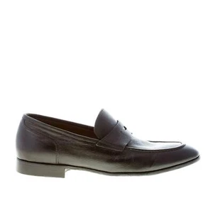 GREEN GEORGE scarpe uomo Mocassino classico artigianale penny pelle nero - Imagen 1 de 8