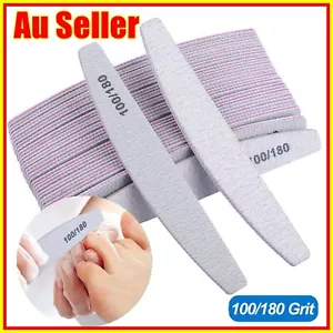 Professional Moon Dust Nail Files 100/180 Grit Natural Acrylic Manicure Pedicure - Picture 1 of 22
