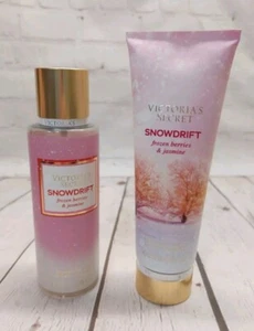 Victoria's Secret SNOWDRIFT Fragrance Body Lotion & Body Mist Set 8 oz Jasmine - Picture 1 of 7
