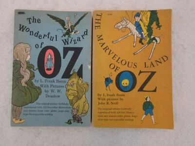 Lot of 2 L. Frank Baum WONDERFUL WIZARD and MARVELOUS LAND OF OZ Dover 1960-1961 - Image 1 of 4