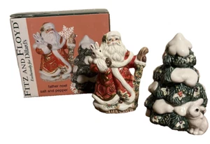 VTG Fitz & Floyd Salt & Pepper Father Noel Exclusively For Dillard’s Fritz - Picture 1 of 12