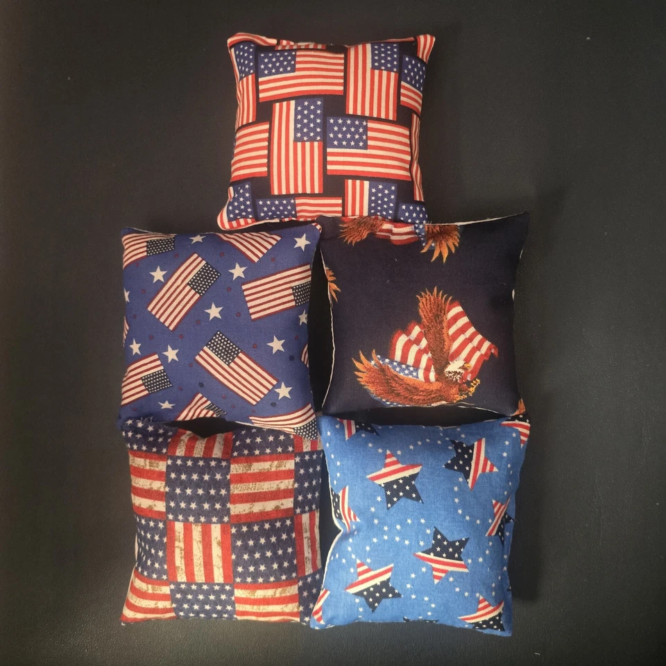 Lot of 5 Small Patriotic American Pillows  - Image 1 of 1