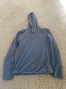 Athleta Girl Sleeve It To Me Ruched Long Sleeve Hooded Knit Shirt Size L 12  - Picture 1 of 2