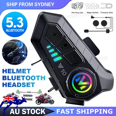 HiFi Bluetooth Motorcycle Helmet Headset Wireless call Motorbike Headphone - image 1 of 4