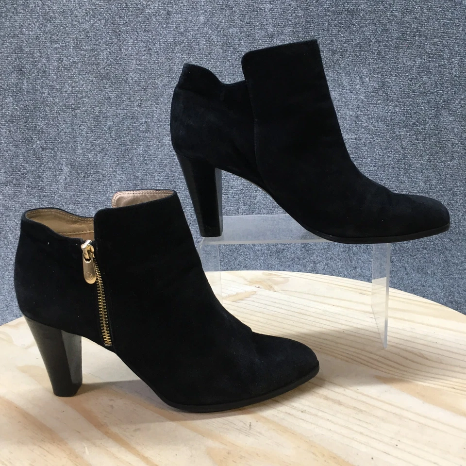 Женские сапоги Adrienne Vittadini размер 10 Thurston на лодыжке черные замшевые на конусообразных каблуках - Изображение 1 из 4