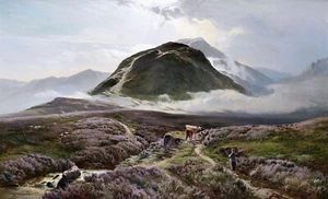 Carn Dearg Ben Nevis Achintee Painting by Sidney Richard Percy Reproduction - Picture 1 of 3