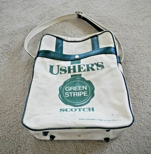 VINTAGE - USHER'S GREEN STRIPE - SCOTCH WHISKY - CANVAS BAG - SPIRITS LTD N.Y. - Bild 1 von 19
