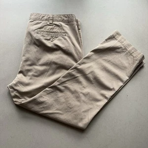 Daniel Cremieux Pant Mens Sz 40 X30 Khaki Straight Leg Flat Front stretch - Picture 1 of 8