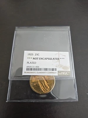 1925 P Standing Liberty Quarter 24kt Gold Plated - NGC CERTIFIED - RARE 🔥  - Image 1 of 4