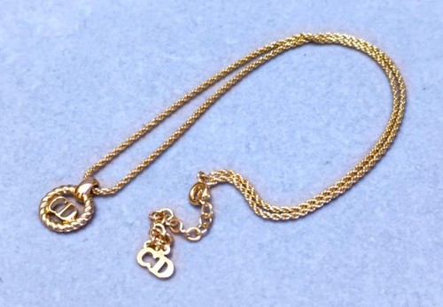 Collana Christian Dior logo CD colore oro 41024