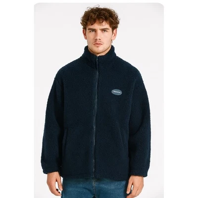 Aelfric Eden Sz большой черный шерпа флис классическая куртка с Ярлыками УНИСЕКС - Изображение 1 из 4