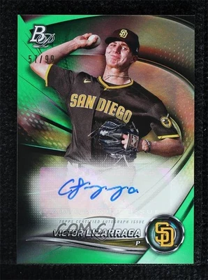 2022 Bowman Platinum Top Prospects Green Auto /99 Victor Lizarraga #TOP-83 Auto - Image 1 of 2