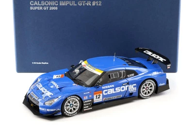 1:18 AUTOart Nissan GT-R Calsonic Impul GT-R #12 Super GT 2008 Blu 80877 - Immagine 1 di 4
