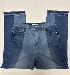 LOFT High Rise zweifarbige gerade Jeans - Größe 10 gebraucht, in einwandfreiem Zustand - Bild 1 von 5
