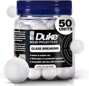 Duke Kinetic Projectiles - 68 Caliber Projectiles, 68 Cal 50 count, White  - Picture 1 of 7