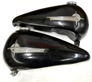 61229-61 OEM 67-62 Duo Glide Harley Panhead Fuel Tanks - Picture 1 of 11