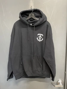 Sudadera con Capucha Negra USMC Batallón de Seguridad Base Quantico Talla Grande - Imagen 1 de 9