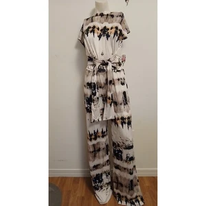 Neu Mundefeis glatt Strick T-Shirt bauchfreies Oberteil Hose Set Junior XL schwarz weiß Outfit - Bild 1 von 6