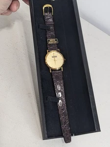 New Vtg 18k Gold Walker Image Watch Inc. Water Resistant Quartz Watch (Read See) - Picture 1 of 10