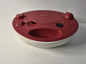 LEGGI Sony ZS-E5 ROSSO Lettore CD Radio AM FM MP3 AUX Stereo Y2K Boombox ZSE5 - Foto 1 di 8