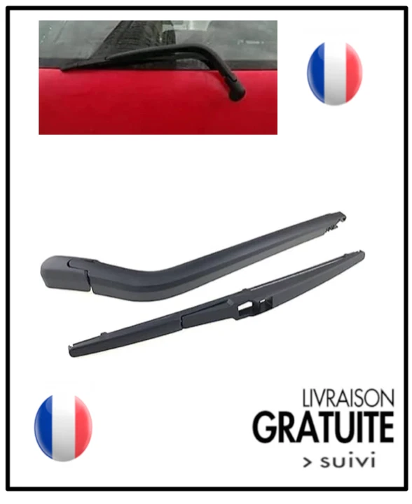 Bras balais essuie glace arrière complet POUR Toyota Yaris (1999 à 2005) NO VNK - Photo 1/4