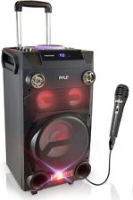Pyle Bluetooth Karaoke Speaker System - PA Loudspeaker with Flashing DJ Ligh