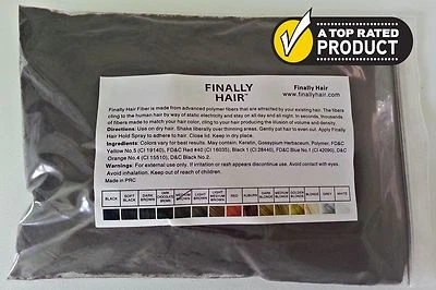 100G HAIR FIBERS REFILL FINALLY HAIR CONCEALER FILLER FIBERS BALDNESS BE GONE!  - Image 1 of 4