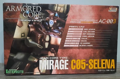 Lote #2 Kit Modelo Kotobukiya Blindado Core Mirage C05-Selena AC-003 1/72 DANIFICADO! - Imagem 1 de 4