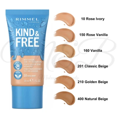 Rimmel Kind and Free Hautfarbe feuchtigkeitsspendende Foundation 30ml *WÄHLEN SIE SCHATTEN*