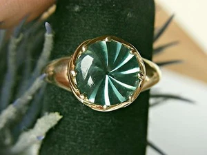 SCHMUCK-STCK Ring Gold FLUORITH Sogni D'oro Facettenreich 63 20 Zertifikat 850 - Picture 1 of 1