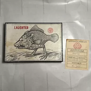 Ravi Zupa signiert Original Kunst "Lachen" auf Holztafel - Bild 1 von 11