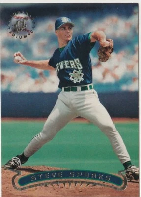 1996 Stadium Club Milwaukee Brewers Baseball Card #156 Steve Sparks - Image 1 of 2