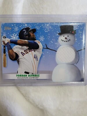 RARE 2021 Holiday Yordan Alvarez Relic  - Image 1 of 3