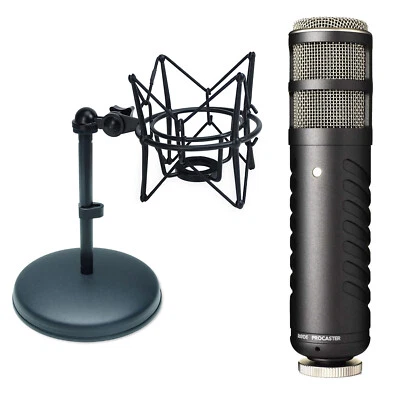 Rode Procaster Mikrofon mit keepdrum Tischstativ und Spinne Schwarz - Bild 1 von 4