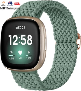 Braided Stretchy Band Compatible with Fitbit Sense Band/Sense 2/Versa 4/ Versa 3 - Picture 1 of 12