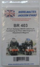 Foglio Di Calcomanie Per Br 1965-90s Ingegneria Dept. Wagon Modelmaster MMBR403