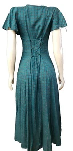 R-Wear Rampage clothing co RETRO plaid green Women's Dress Corset Size S #CB8 - Picture 1 of 10