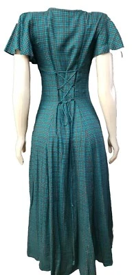 Corsé de vestir para mujer R-Wear Rampage Clothing co RETRO a cuadros verde talla S #CB8 Foto 1 de 4