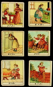 FEINE GRUPPE VON 6 SEHR FRÜHEN LERNKARTEN SEHR GUTER ZUSTAND/EX - Bild 1 von 2