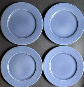Vintage Varages Dinner Plates France Solid Blue Purple 10.75"-Set Of 4 - Picture 1 of 5