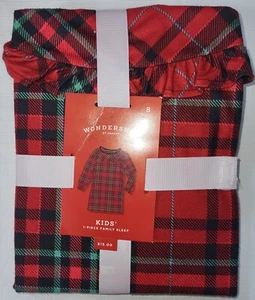 Wondershop Kids Nightgown 1 Piece Family Sleep Red Little Girls Size 8 - Picture 1 of 2