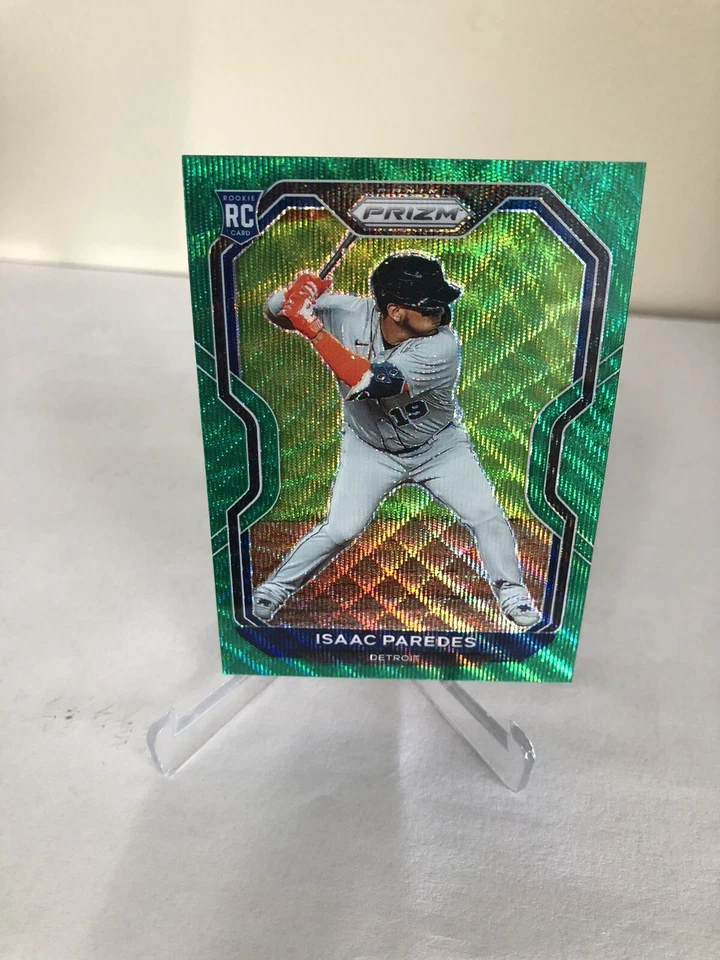 2021 Panini Prizm Green Wave Prizm Isaac Paredes Detroit Tigers #43 - Image 1 of 4
