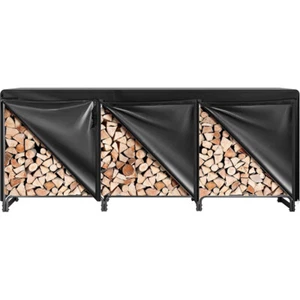 10ft Heavy Duty Firewood Rack w/ Cover Fire Wood Storage Log Holder Cover Combo - Picture 1 of 8