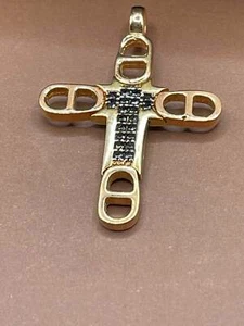 Colgante Cruz Oro Real 18K 3 Colores - Imagen 1 de 5