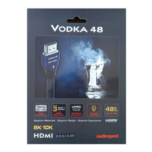 Audioquest VODKA 48 HDMI Cable,8k Ultra HD Video,48Gbps,10%Silver,2m,3m - Picture 1 of 6