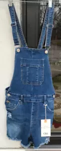 Pantalones cortos de mezclilla para mujer Jrs YMI 3/26 azul desgastado A6 - Imagen 1 de 7