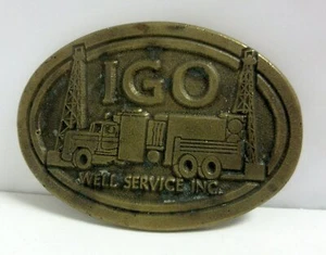 IGO Well Service Inc - 1980s Vintage Belt Buckle - Picture 1 of 1