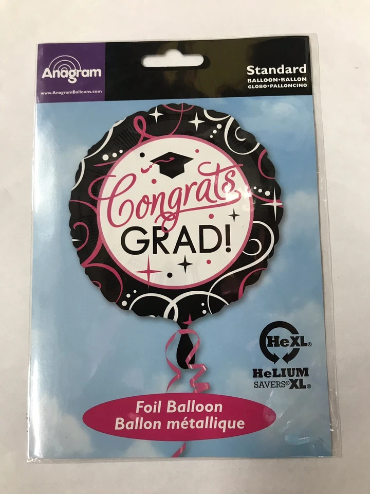 "Feliminación de globo de Mylar de 17"" redonda de felicitación graduación congrats Grad" Foto 1 de 1