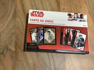 Star Wars carte da poker, 2 mazzi di carte da gioco "STAR WARS: GLI ULTIMI JEDI" - Foto 1 di 3