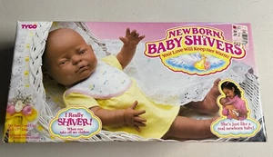 Vintage Tyco 1990 17” Newborn Baby Shivers African American Girl Doll Irwin MIB - Picture 1 of 6